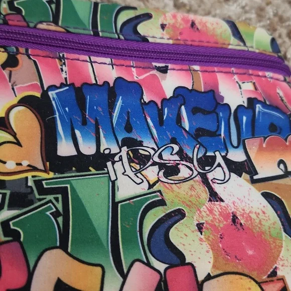 Ipsy Colorful Graffiti Makeup Bag - Picture 4 of 5